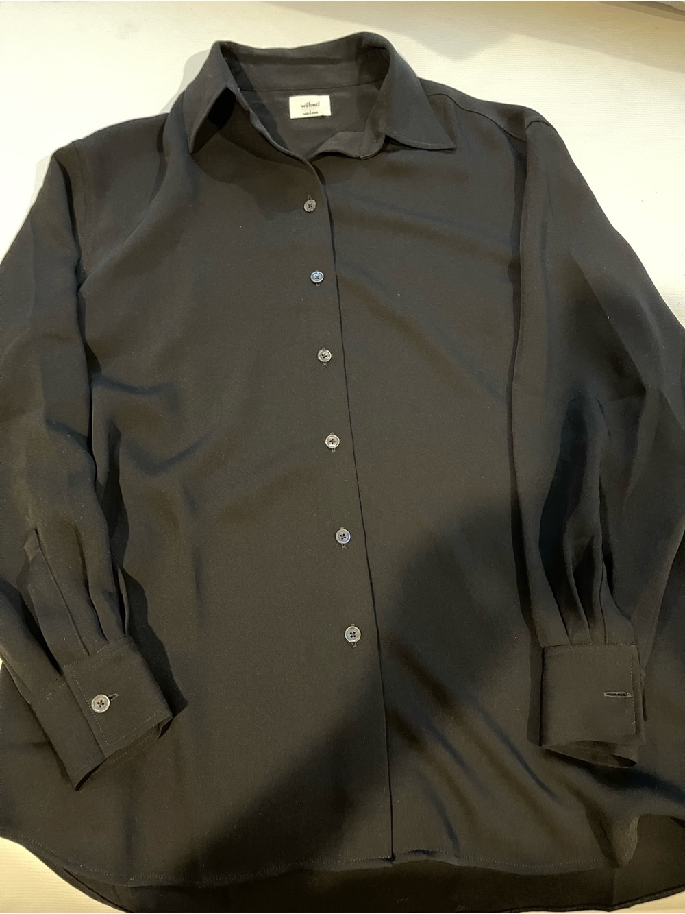 Wilfred Black Womens Button-Down Shirt - Size 1
